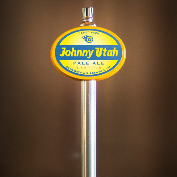 Johnny Utah pale ale tap handle at georgetown brewery