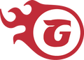 georgetown brewing co flame logo in red and white