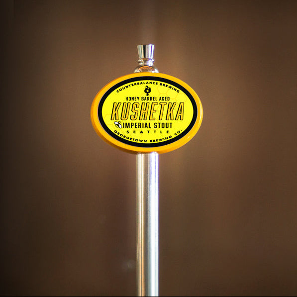 Honey Barrel Aged Kushetka Imperial Stout beer tap handle 